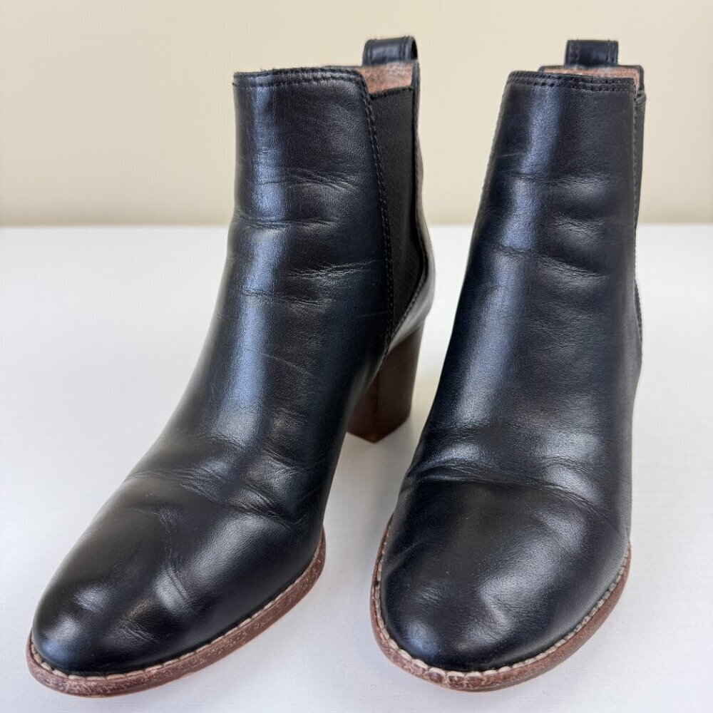 Madewell Black Leather Ankle Boots